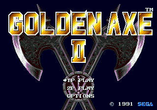 Golden Axe II Title Screen